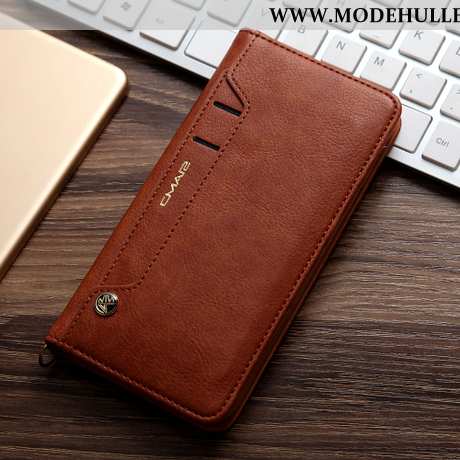 Hülle Xiaomi Mi Note 10 Schutz Lederhülle Folio Case Handy Grau