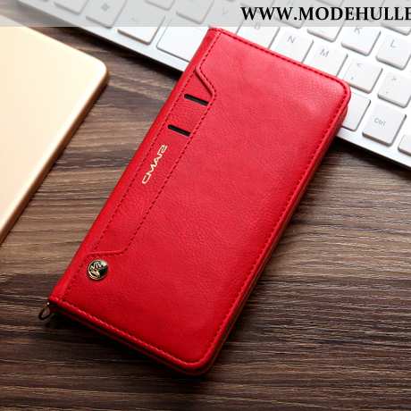 Hülle Xiaomi Mi Note 10 Schutz Lederhülle Folio Case Handy Grau