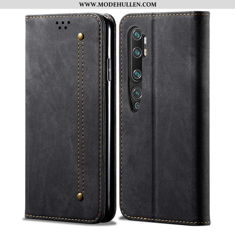 Hülle Xiaomi Mi Note 10 Schutz Lederhülle High-end Anti-sturz Mini Trend Folio Schwarz