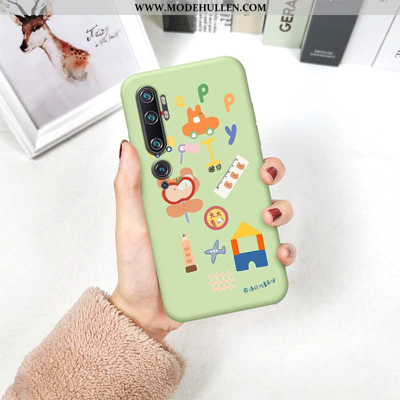 Hülle Xiaomi Mi Note 10 Schutz Nubuck Case Nette Kreativ Weiche Niedliche Grün