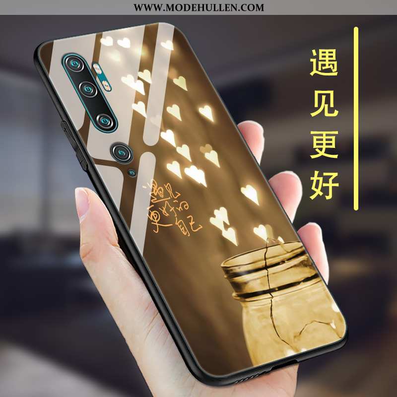 Hülle Xiaomi Mi Note 10 Super Dünne Handy Glas Case Trend Neu Lila