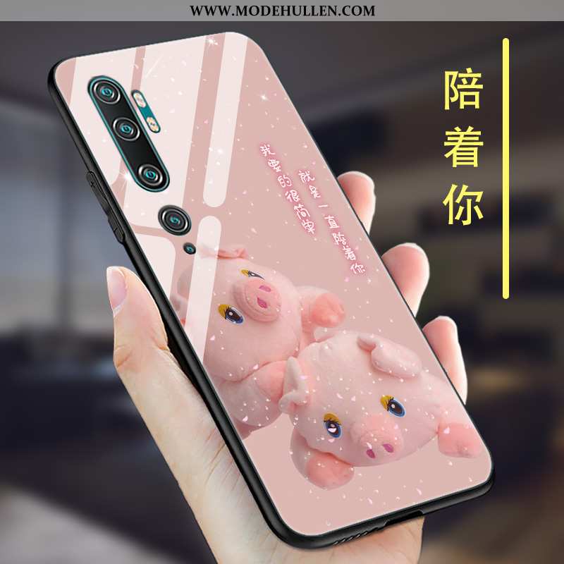 Hülle Xiaomi Mi Note 10 Super Dünne Handy Glas Case Trend Neu Lila