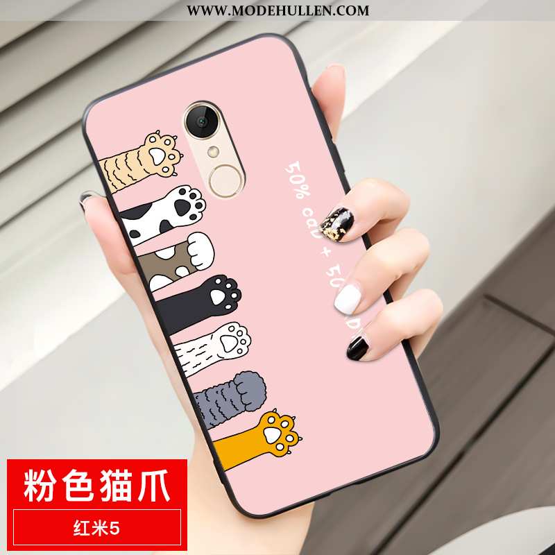 Hülle Xiaomi Redmi 5 Karikatur Nette Case Alles Inklusive Nubuck Netto Rot Kreativ Gelbe