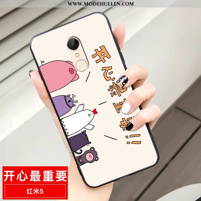 Hülle Xiaomi Redmi 5 Karikatur Nette Case Alles Inklusive Nubuck Netto Rot Kreativ Gelbe