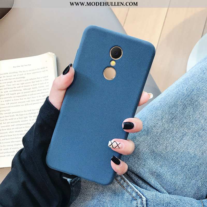 Hülle Xiaomi Redmi 5 Trend Weiche Nubuck Einfassung Schutz Handy Case Grau