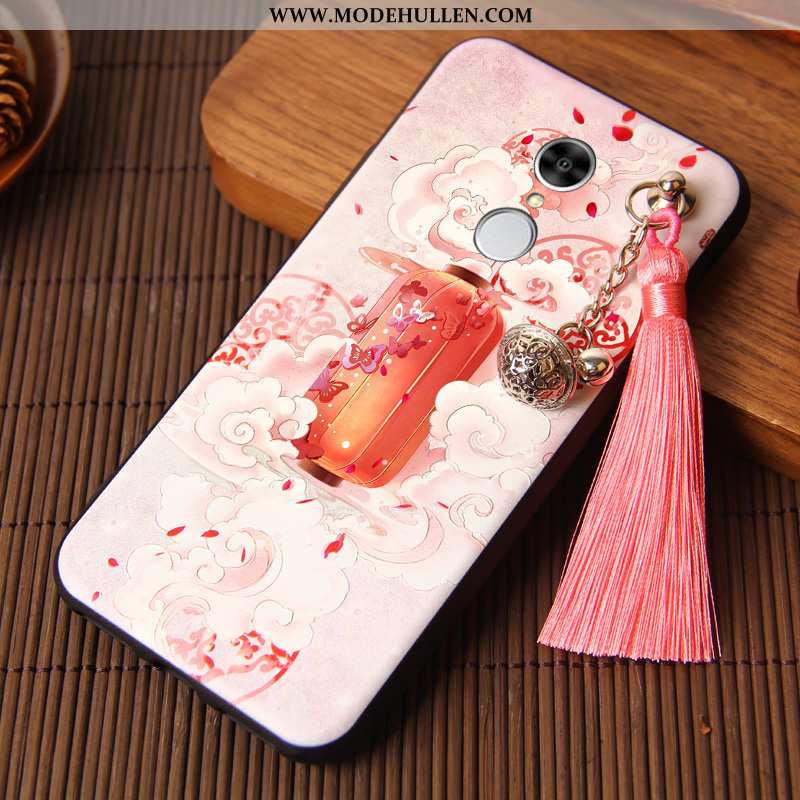 Hülle Xiaomi Redmi 5 Weiche Silikon Rot Chinesische Art Alles Inklusive Schutz Anti-sturz Rosa