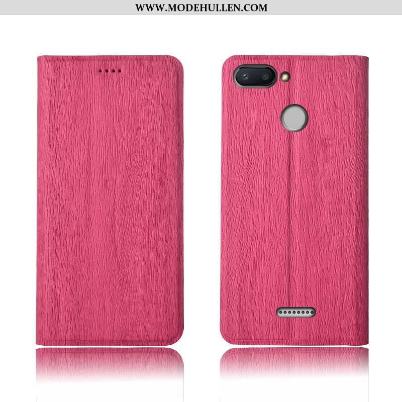 Hülle Xiaomi Redmi 6 Schutz Lederhülle Neu Case Rot Muster Alles Inklusive Blau