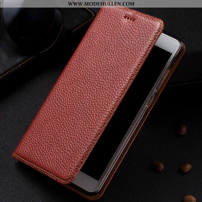Hülle Xiaomi Redmi 6 Schutz Lederhülle Rot Dunkelblau Handy Mini