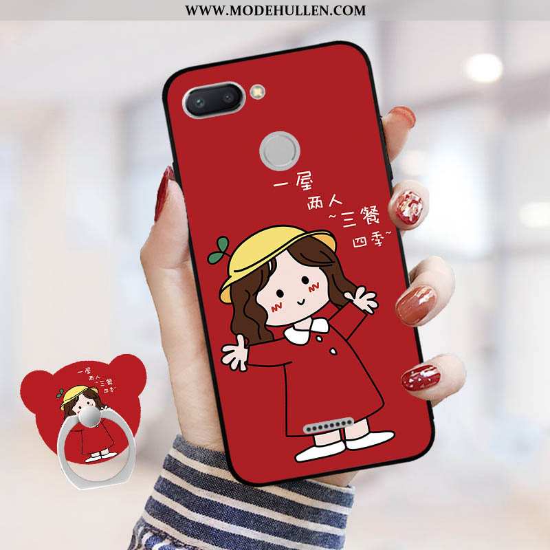 Hülle Xiaomi Redmi 6 Schutz Lila Rot Handy Case Anti-sturz