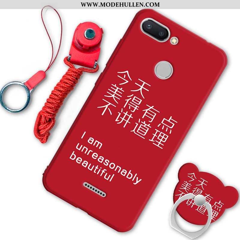 Hülle Xiaomi Redmi 6 Silikon Schutz Weiche Handy Case Kreativ Schwarz