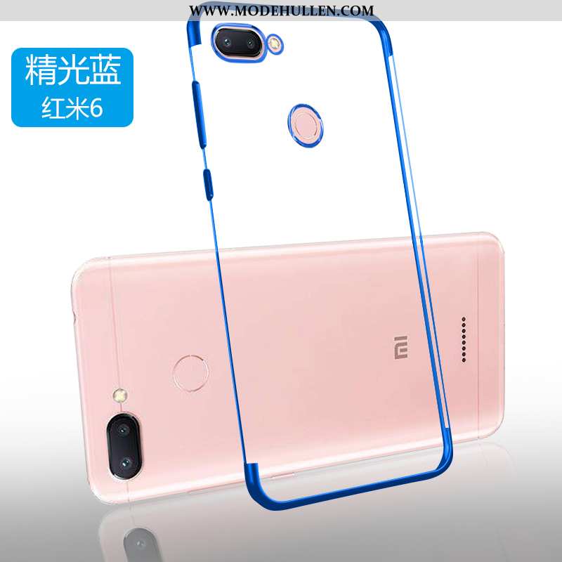 Hülle Xiaomi Redmi 6 Super Weiche Transparent Anti-sturz Einfach Neu Case Blau