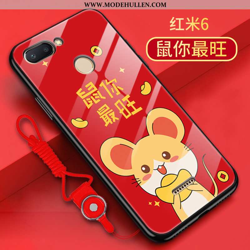 Hülle Xiaomi Redmi 6 Trend Silikon Alles Inklusive Rot Neu Nubuck Rote