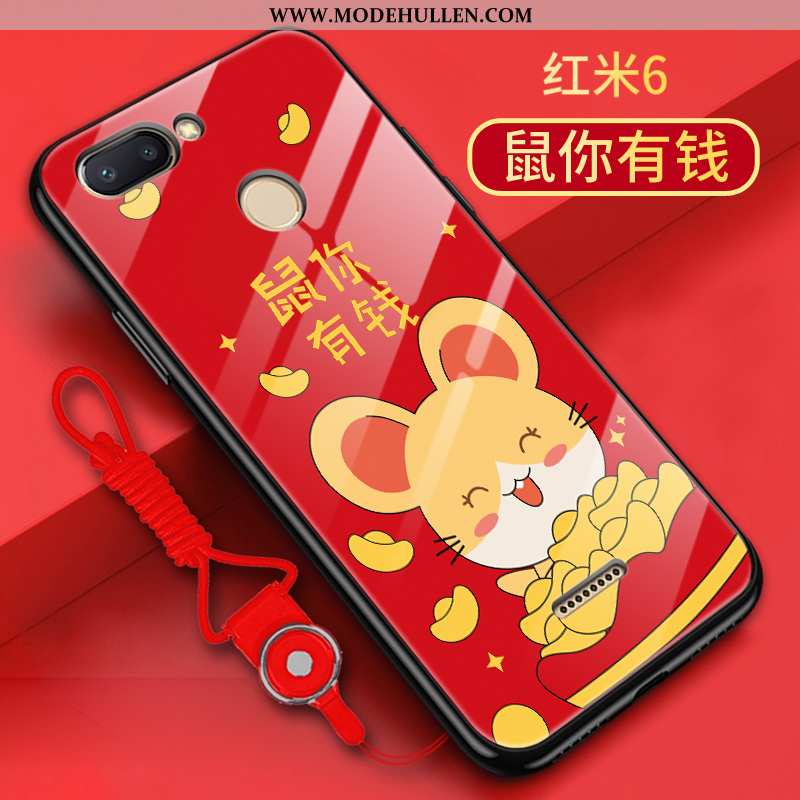 Hülle Xiaomi Redmi 6 Trend Silikon Alles Inklusive Rot Neu Nubuck Rote