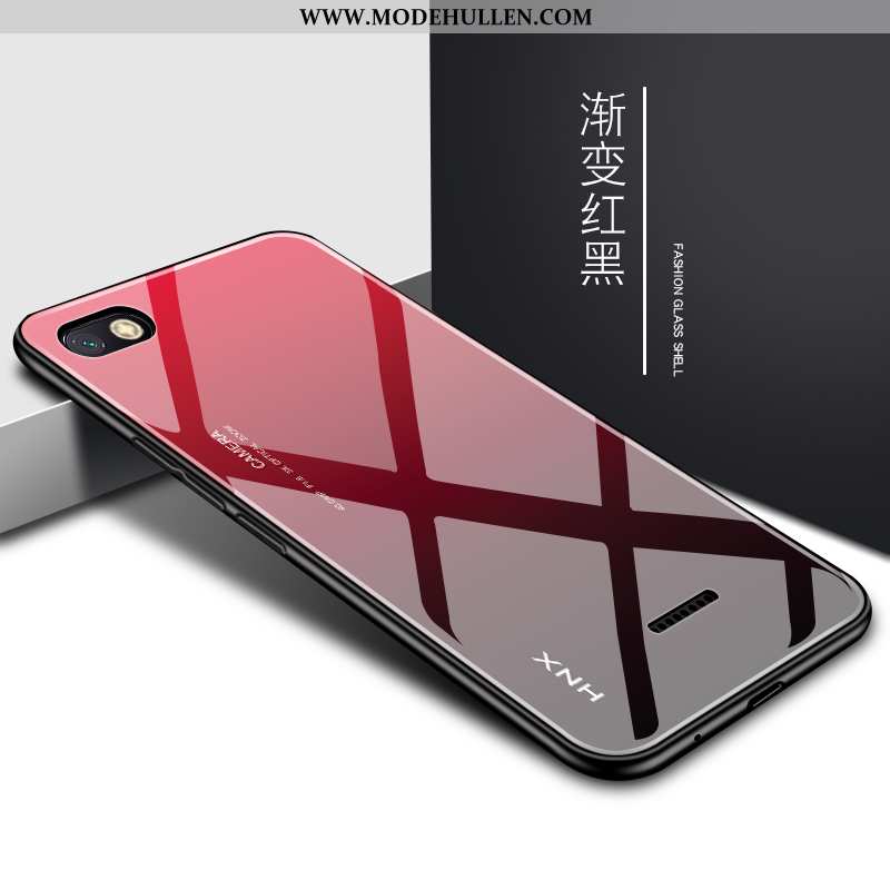 Hülle Xiaomi Redmi 6a Glas Trend Rot Schutz Blau Handy Mini