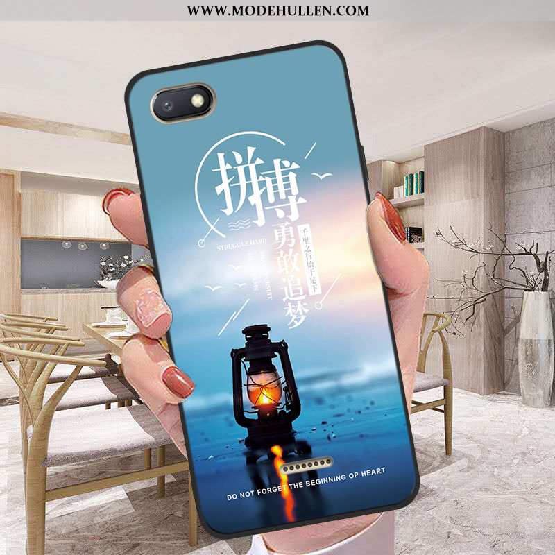 Hülle Xiaomi Redmi 6a Silikon Karikatur Weiche Case Trend Handy Mini Blau