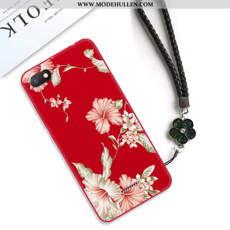 Hülle Xiaomi Redmi 6a Trend Weiche Rot Case Persönlichkeit Blumen Mini Schwarz