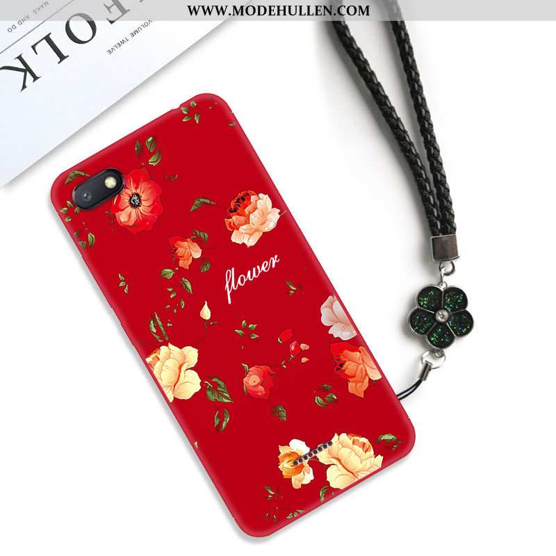 Hülle Xiaomi Redmi 6a Trend Weiche Rot Case Persönlichkeit Blumen Mini Schwarz