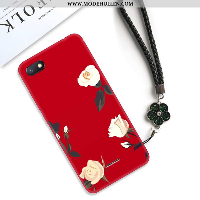 Hülle Xiaomi Redmi 6a Trend Weiche Rot Case Persönlichkeit Blumen Mini Schwarz