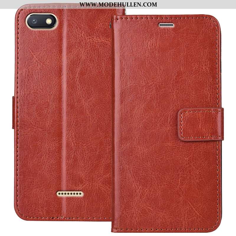 Hülle Xiaomi Redmi 6a Weiche Schutz Lederhülle Case Mini 3d Gold