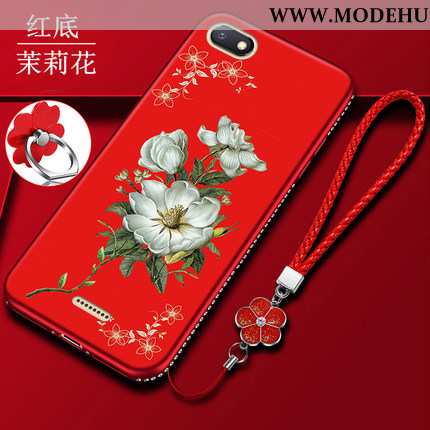 Hülle Xiaomi Redmi 6a Weiche Silikon Einfassung Rot Handy Mini Rote