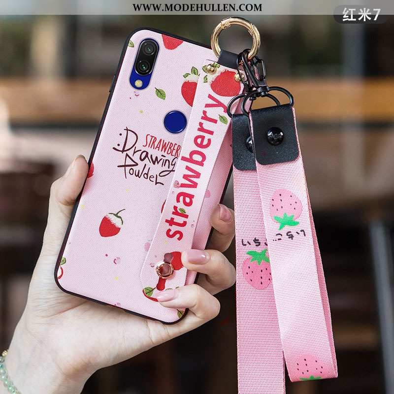 Hülle Xiaomi Redmi 7 Persönlichkeit Kreativ Handy Einfach Nubuck Trend Schutz Rosa