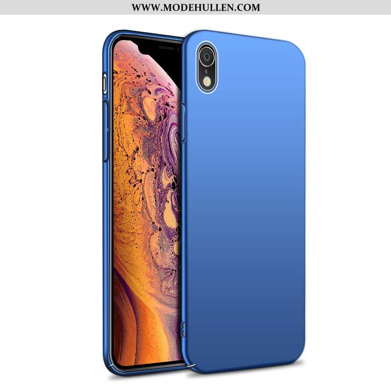 Hülle Xiaomi Redmi 7a Dünne Schutz Persönlichkeit Case Einfarbig Blau Nubuck