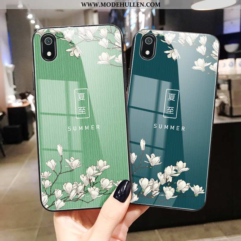 Hülle Xiaomi Redmi 7a Persönlichkeit Kreativ Case Liebhaber Glas Anti-sturz Einfach Grün