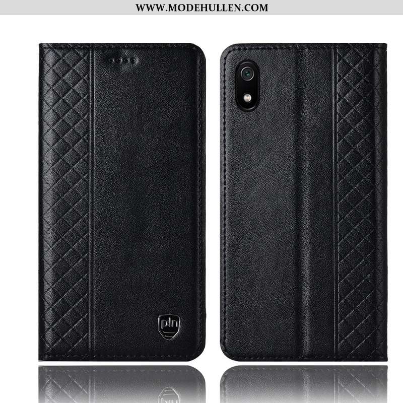 Hülle Xiaomi Redmi 7a Schutz Echt Leder Handy Mini Jugend Case Rote