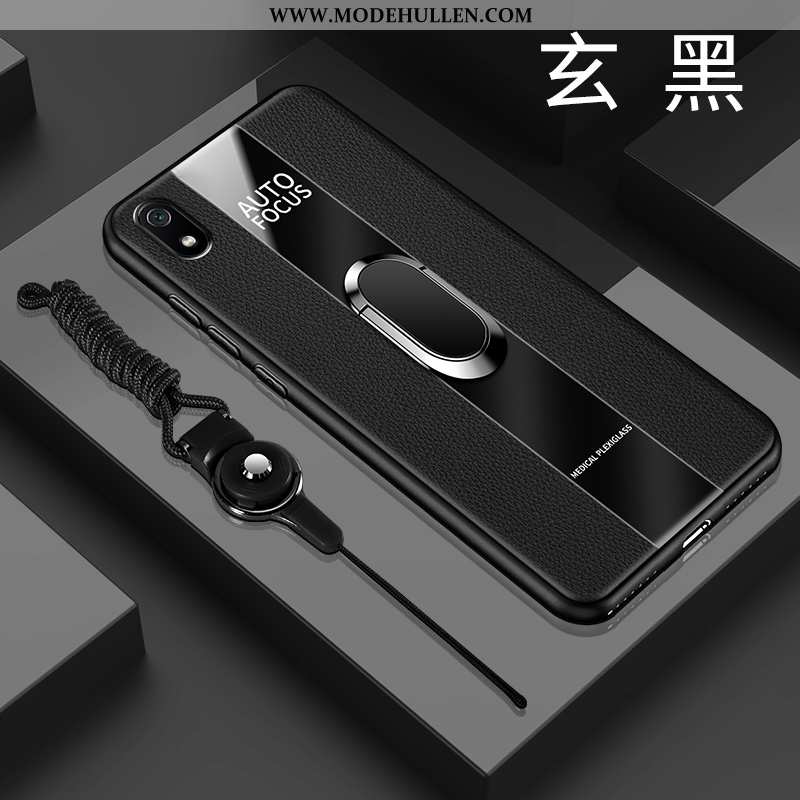 Hülle Xiaomi Redmi 7a Schutz Glas Mini Anti-sturz Case Leder Gold Schwarz