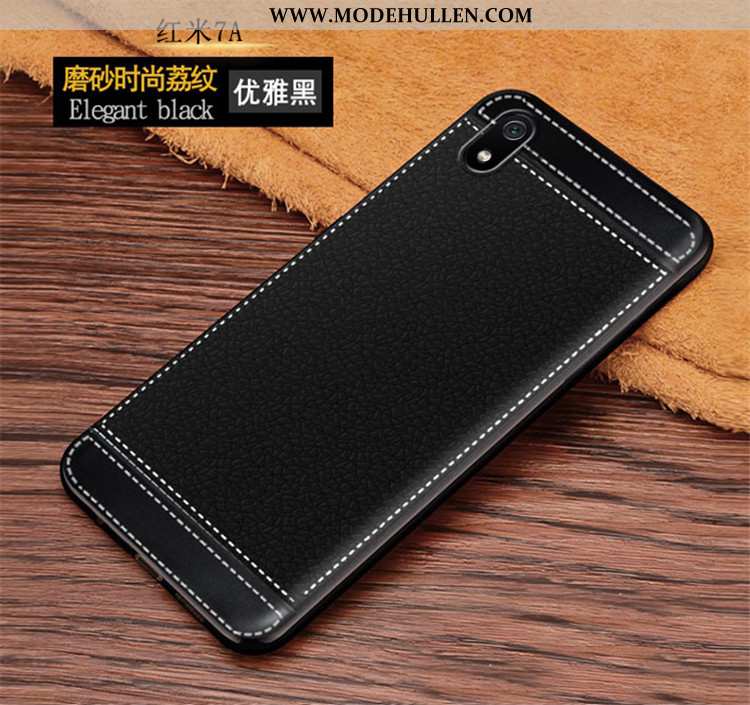 Hülle Xiaomi Redmi 7a Schutz Nubuck Case Mini Business Weiche Rosa