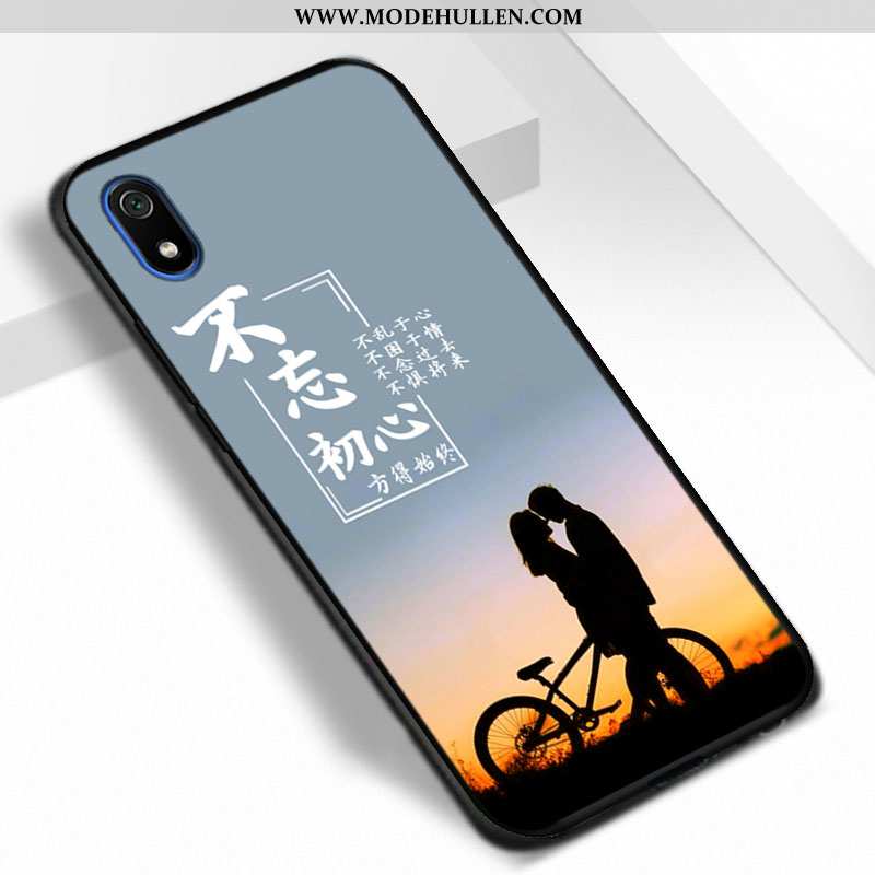 Hülle Xiaomi Redmi 7a Schutz Trend Rot Case Schwarz Handy Weiche