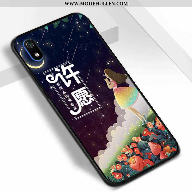 Hülle Xiaomi Redmi 7a Schutz Trend Rot Case Schwarz Handy Weiche