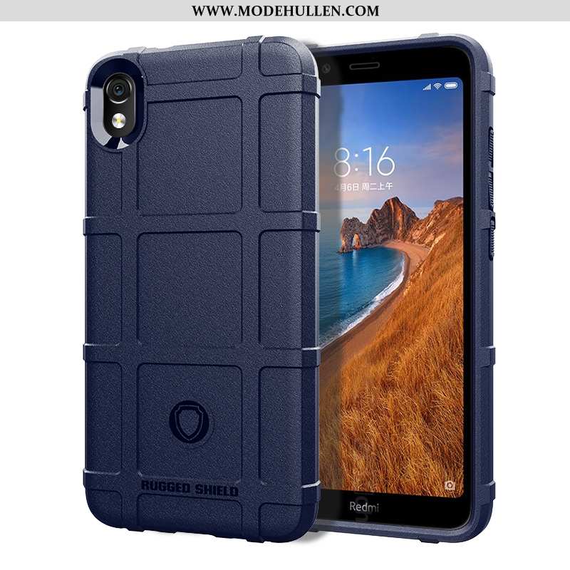 Hülle Xiaomi Redmi 7a Weiche Silikon Nubuck Schutz Handy Netto Rot Braun