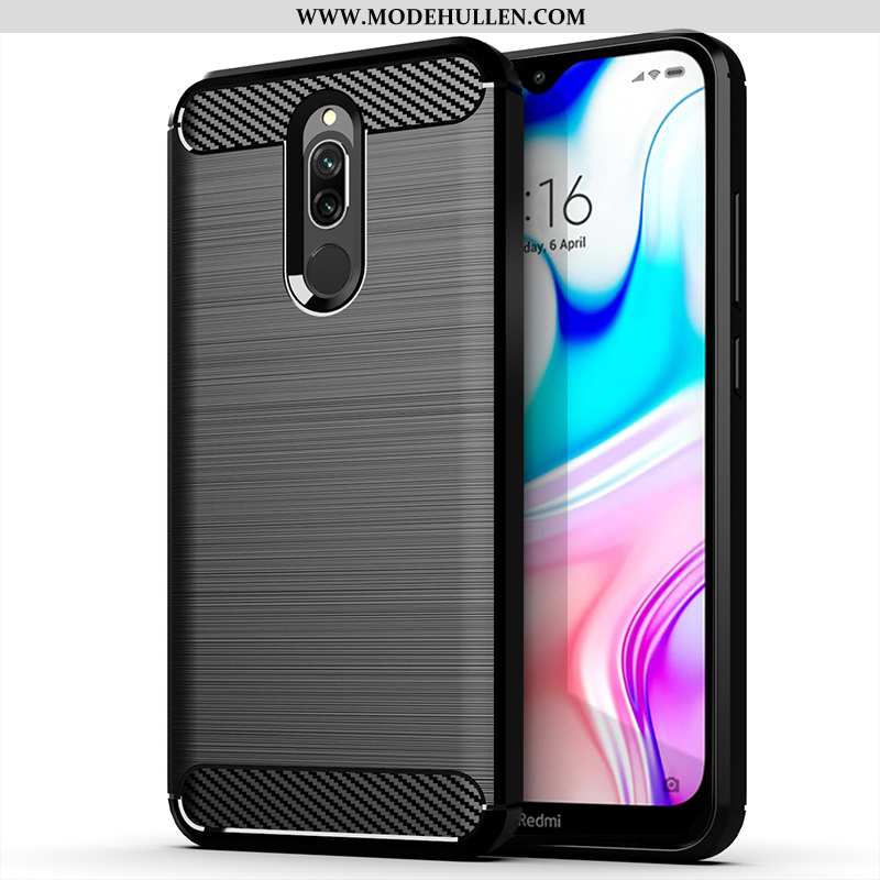 Hülle Xiaomi Redmi 8 Nubuck Persönlichkeit Handy Rot Kreativ Alles Inklusive Schutz Grau