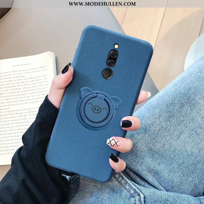 Hülle Xiaomi Redmi 8 Trend Weiche Nubuck Case Persönlichkeit Alles Inklusive Rot Blau