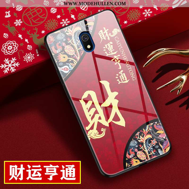 Hülle Xiaomi Redmi 8a Glas Persönlichkeit Einfassung Chinesische Art Schutz Case Rote