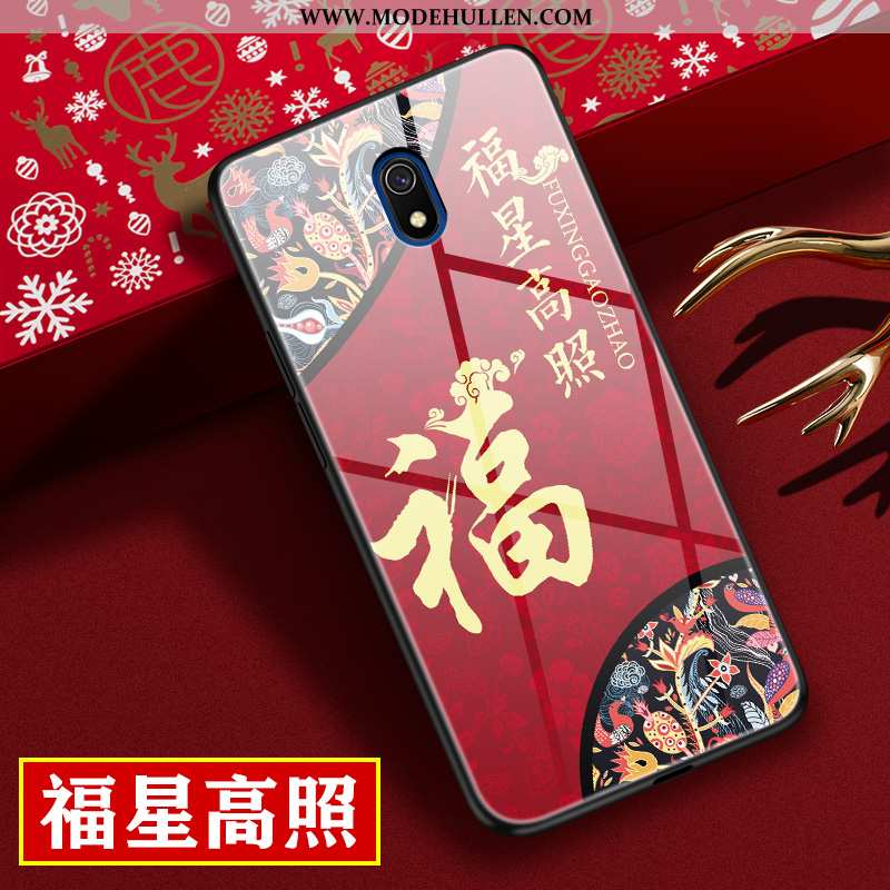 Hülle Xiaomi Redmi 8a Glas Persönlichkeit Einfassung Chinesische Art Schutz Case Rote