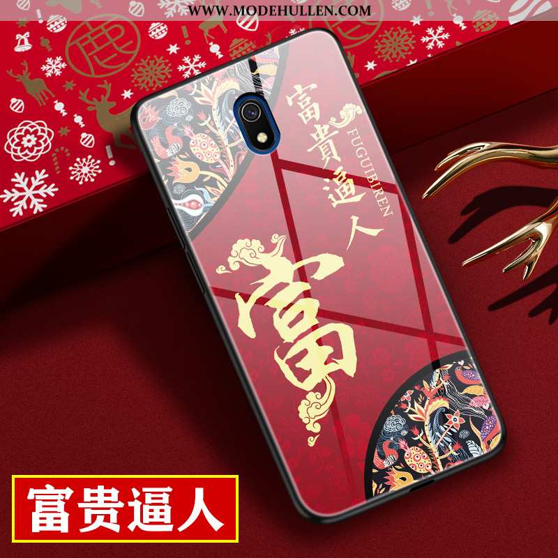 Hülle Xiaomi Redmi 8a Glas Persönlichkeit Einfassung Chinesische Art Schutz Case Rote