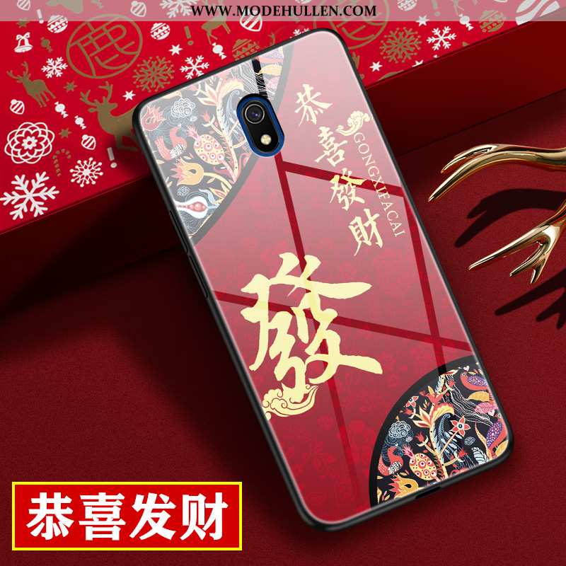 Hülle Xiaomi Redmi 8a Glas Persönlichkeit Einfassung Chinesische Art Schutz Case Rote