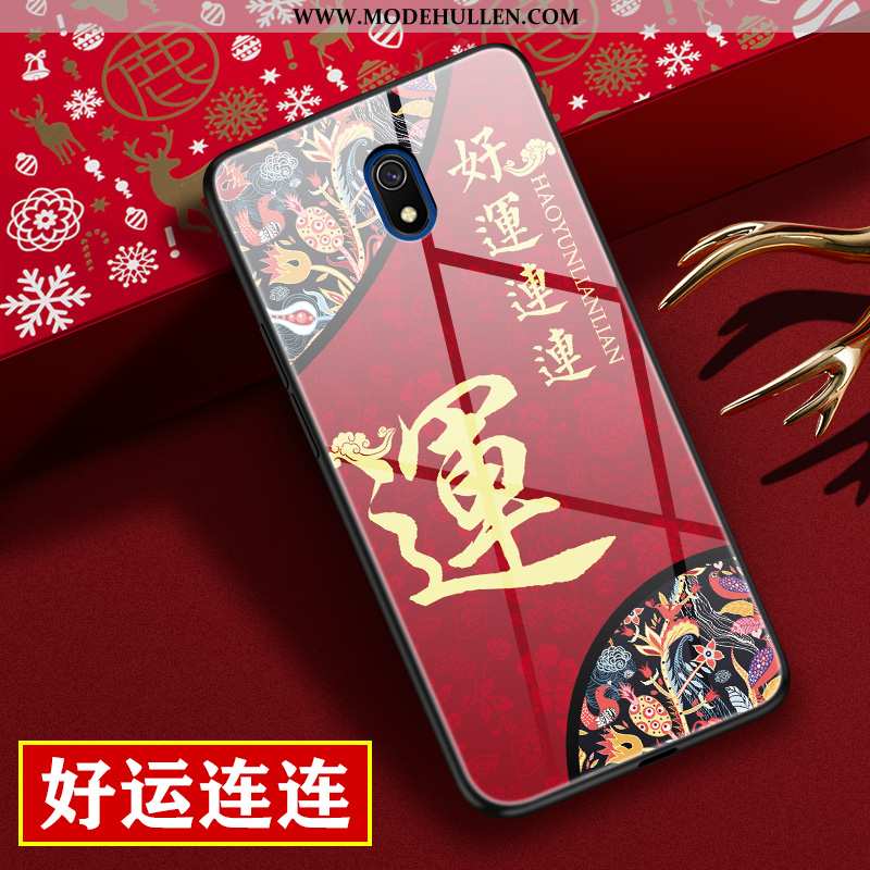 Hülle Xiaomi Redmi 8a Glas Persönlichkeit Einfassung Chinesische Art Schutz Case Rote