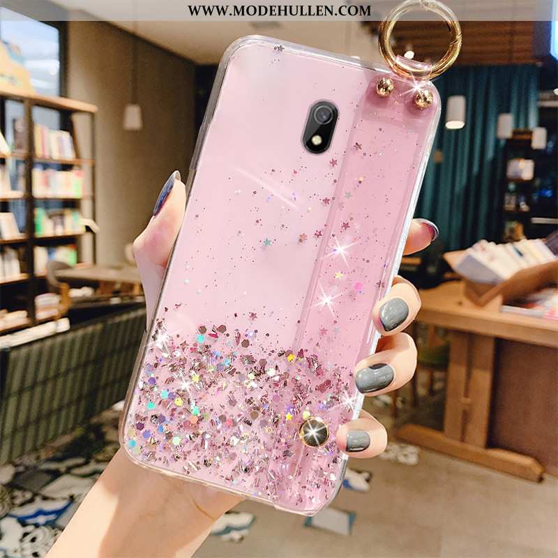 Hülle Xiaomi Redmi 8a Luxus Transparent Case Weiche Handy Rot Frisch Rosa