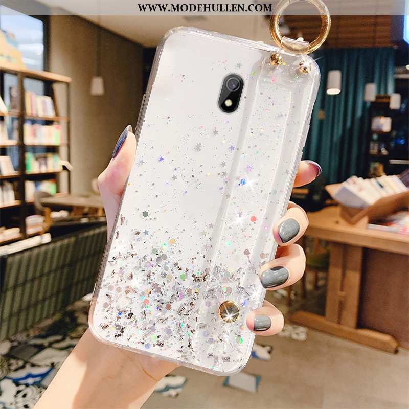 Hülle Xiaomi Redmi 8a Luxus Transparent Case Weiche Handy Rot Frisch Rosa