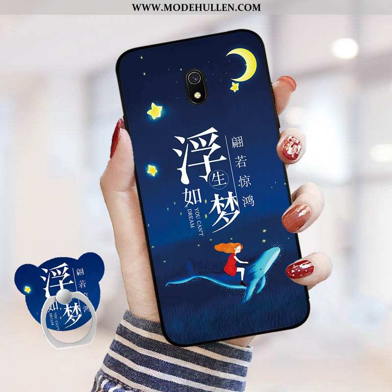 Hülle Xiaomi Redmi 8a Mode Persönlichkeit Blau Temperieren Mini Weiche