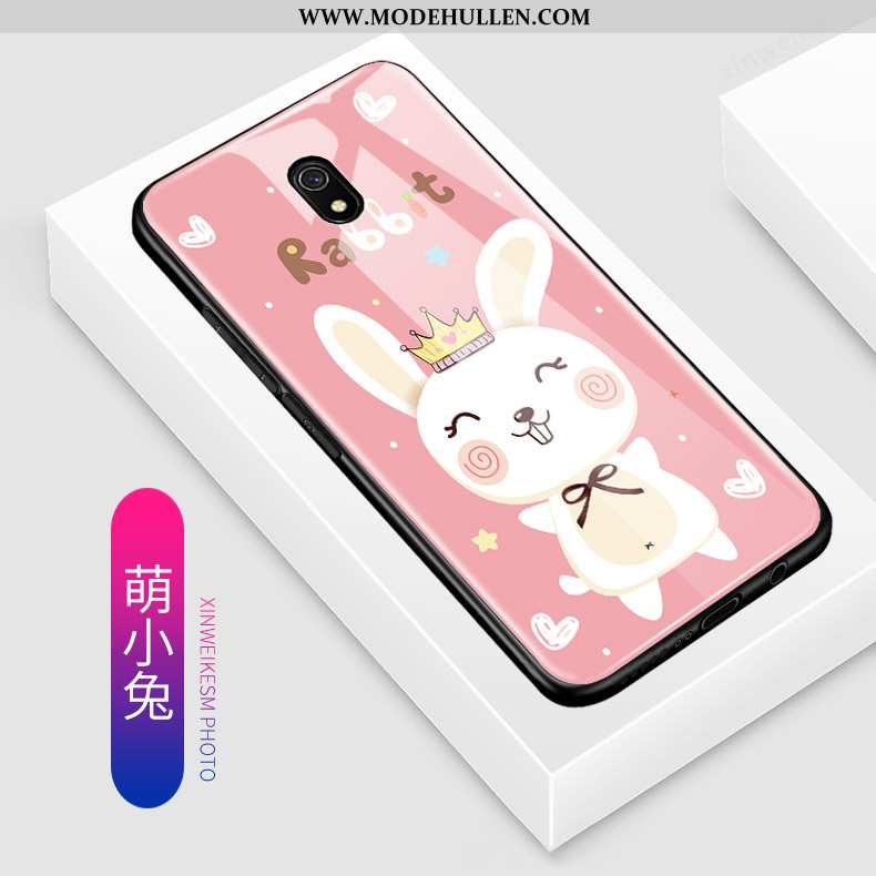 Hülle Xiaomi Redmi 8a Nette Schutz Karikatur Mini Glas Alles Inklusive Rosa