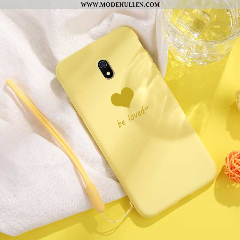 Hülle Xiaomi Redmi 8a Silikon Case Schutz Netto Rot Anti-sturz Kreativ Liebhaber Handy Gelbe