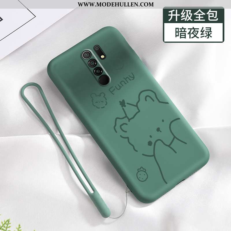 Hülle Xiaomi Redmi 9 Hängende Verzierungen Persönlichkeit Bär Case Trend Einfassung Rosa