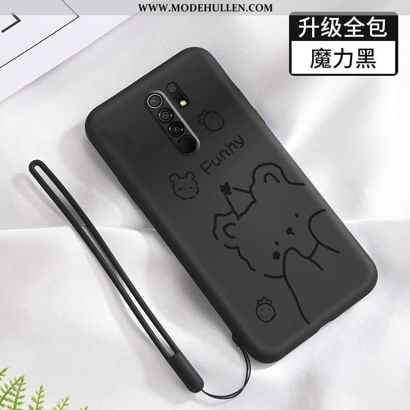 Hülle Xiaomi Redmi 9 Hängende Verzierungen Persönlichkeit Bär Case Trend Einfassung Rosa