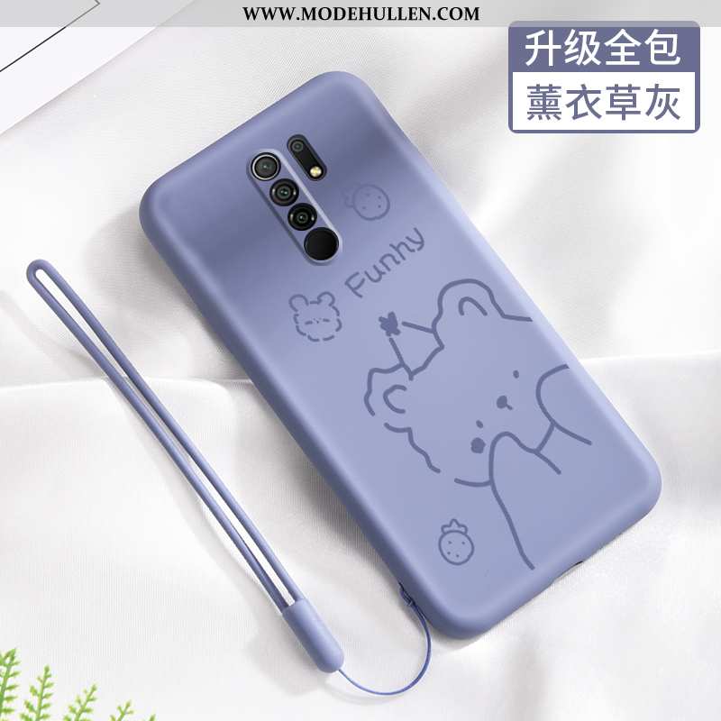 Hülle Xiaomi Redmi 9 Hängende Verzierungen Persönlichkeit Bär Case Trend Einfassung Rosa