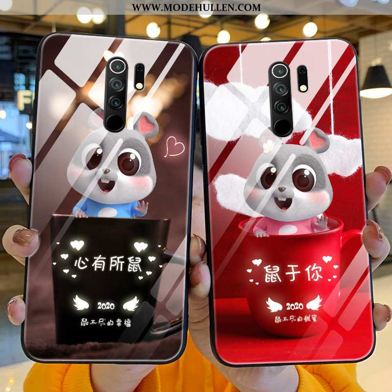 Hülle Xiaomi Redmi 9 Persönlichkeit Kreativ Neu Trend Glas Schwer Rote