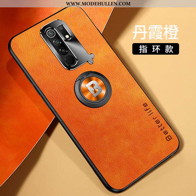 Hülle Xiaomi Redmi 9 Silikon Schutz Handy Kreativ Mini Lederhülle Anti-sturz Orange